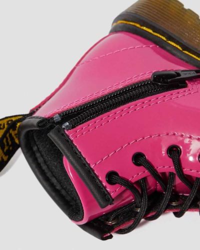Botas Con Cordones Dr Martens Infant 1460 Patent Cuero Para Niños DR2471G